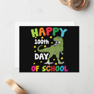Cartão De Notas 100 Dias De Escola Trex 100º Dia de Escola