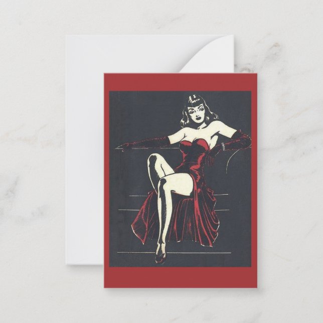 Cartão De Notas 1940 femme fatale (Frente)