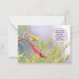 Cartão De Notas 3.5x2.5 Flores de pássaros da placa com verso de B