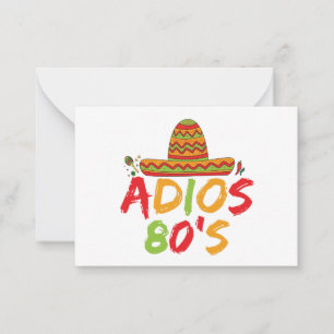 Cartão De Notas 80 Birthday Partido Mexicano Cinco de Mayo Fiesta