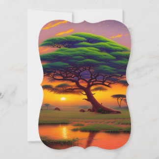 Cartão De Notas A beleza da paisagem africana