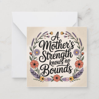 Cartão De Notas A Mother's Strength Knows No Bounds