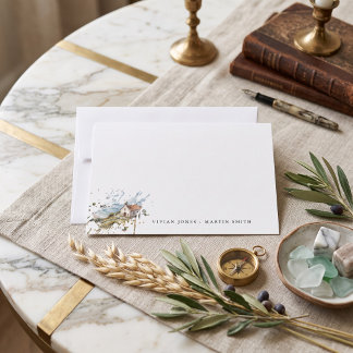Cartão De Notas A Pequena Capela à Beira-Mar Casamento