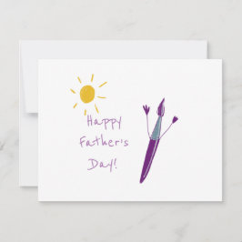 Cartão De Notas A Trabalho de arte do seu filho para o Pai