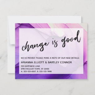 Cartão De Notas A troca de tinta roxa é um bom lançamento móvel