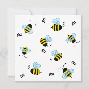 Cartão De Notas Abelhas de Bumble Ocupadas Personalizadas