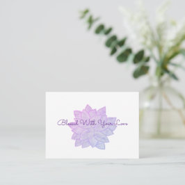 Cartão De Notas Abençoado com seu amor: Afirmação Floral