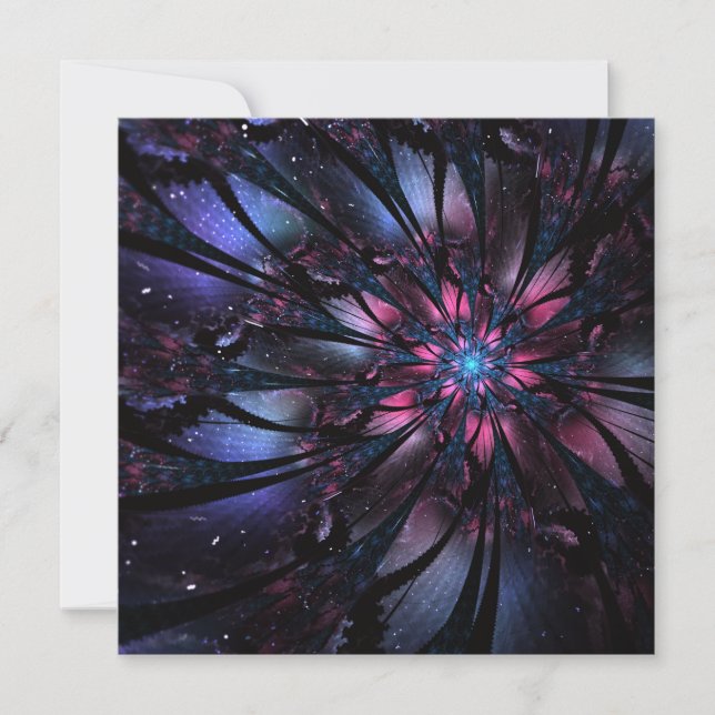 Cartão De Notas Abstract fractal flower design.   (Frente)