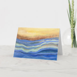 Cartão De Notas Abstrato Beach Stationery, Vazio Dentro