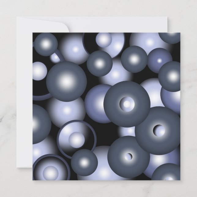 Cartão De Notas Abstrato de Arte Orbital do Círculo Concentrado Gl (Frente)