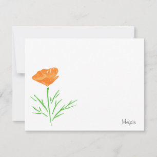 Cartão De Notas AC Watercolor Poppy
