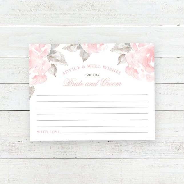 Cartão De Notas Aconselhamento de Casamento com Rosa de Aquarela R (Criador carregado)