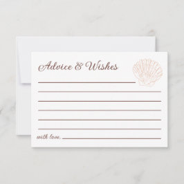 Cartão De Notas Aconselhamento e Deseja o Chá de fraldas do Oceano