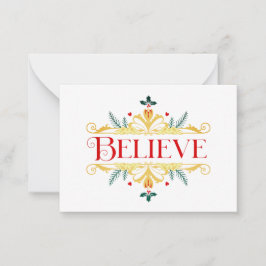 Cartão De Notas Acredite