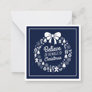 Cartão De Notas Acredite Na Magia Do Natal Personalizado
