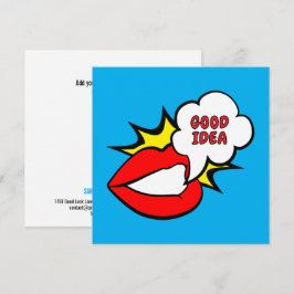 Cartão De Notas Adesivo - Balão de Fala Boca + SEU TEXTO & IDEIA 1