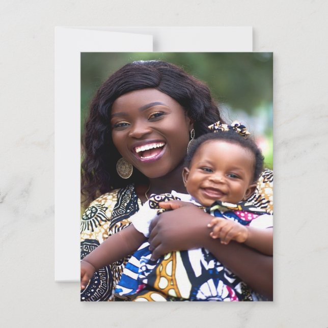 Cartão De Notas Adicionar Foto de Bebê Personalizar (Frente)