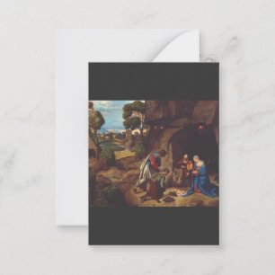 Cartão De Notas Adoração dos Pastores por Giorgione