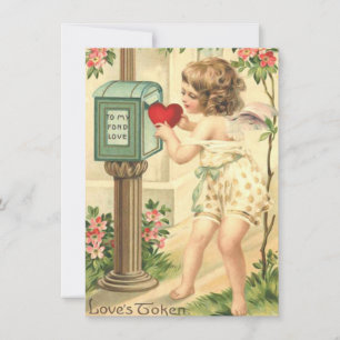 Cartão De Notas Adorável Cupido Cherubim de Valesca Antiga