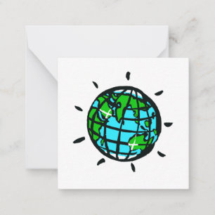 Cartão De Notas Adoro o Planeta Terra - Conservação - Ecologia
