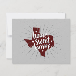 Cartão De Notas Aggie Maroon Home Sweet Home - Texas