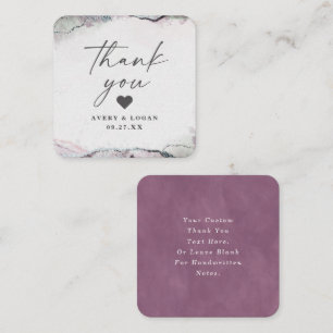 Cartão De Notas Agradecimento de Casamento Roxo Claro Abstrato Mod