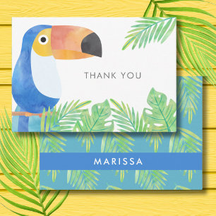 Cartão De Notas AGRADECIMENTO DO TOUCAN Aquarela