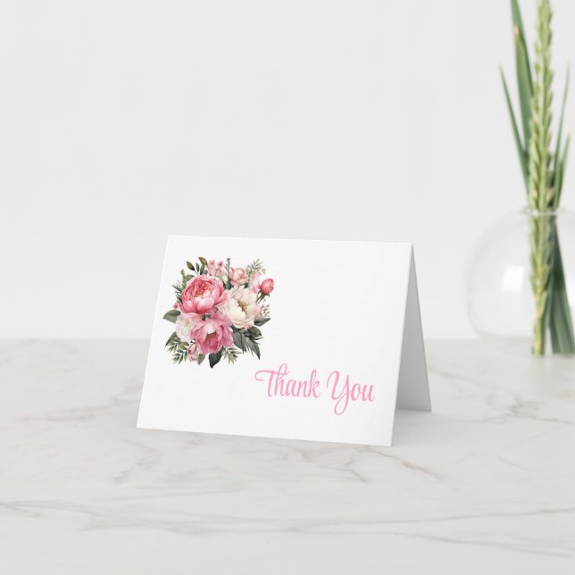 Cartão De Notas Agradecimento Floral (Frente)