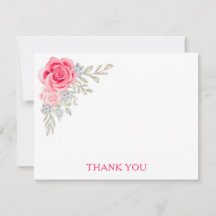 Agradecimento Simples Aquarela Floral Elegante