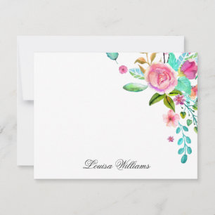 Cartão De Notas Aguarela Notecards floral