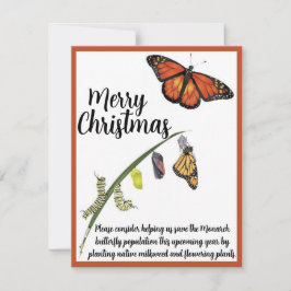 Cartão De Notas Ajude a salvar a borboleta Monarca