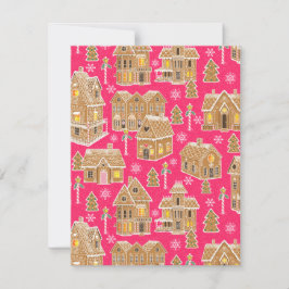 Cartão De Notas Aldeia Natalícia de Pão de Mel