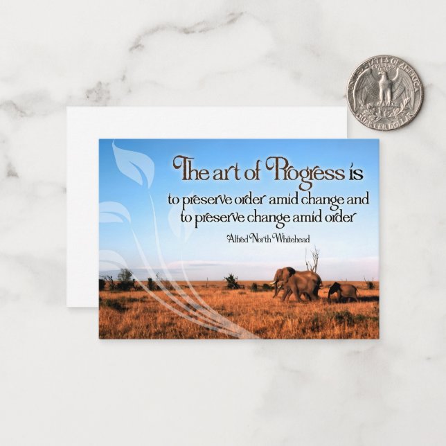 Cartão De Notas Alfred North Whitehead Citação Inspiracional (Frente/Verso In Situ)