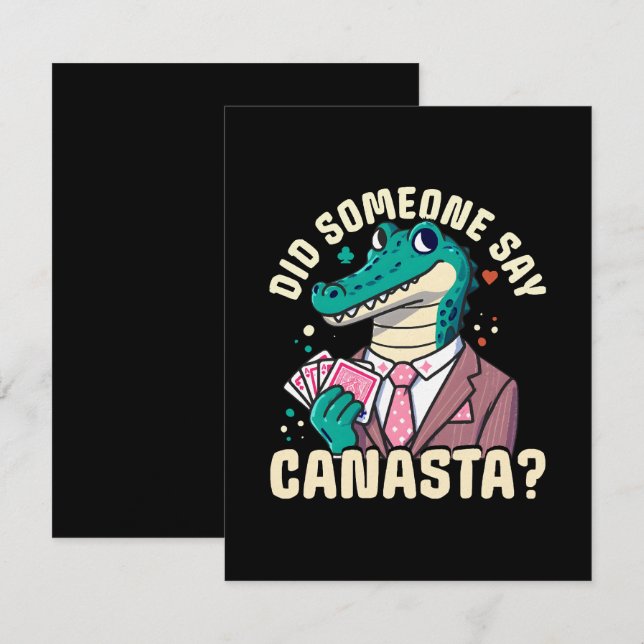 Cartão De Notas Alguém Disse Canasta? (Frente/Verso)