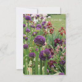 Cartão De Notas Allium & Iris Flor Bed