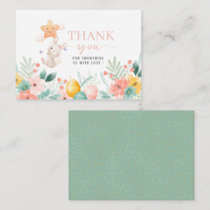 Cartão De Notas Almofada de páscoa e caça aos ovos com flores aquá