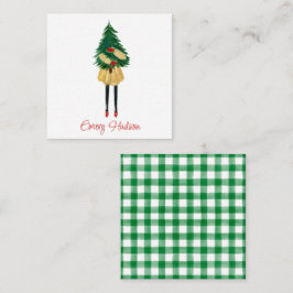 Cartão De Notas Alojamento de presente de moça de Natal em Waterco