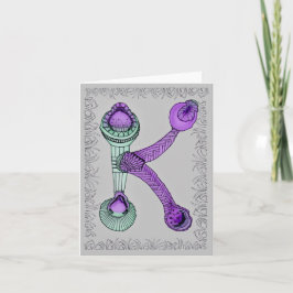 Cartão De Notas Alphabet Note Card Letter K