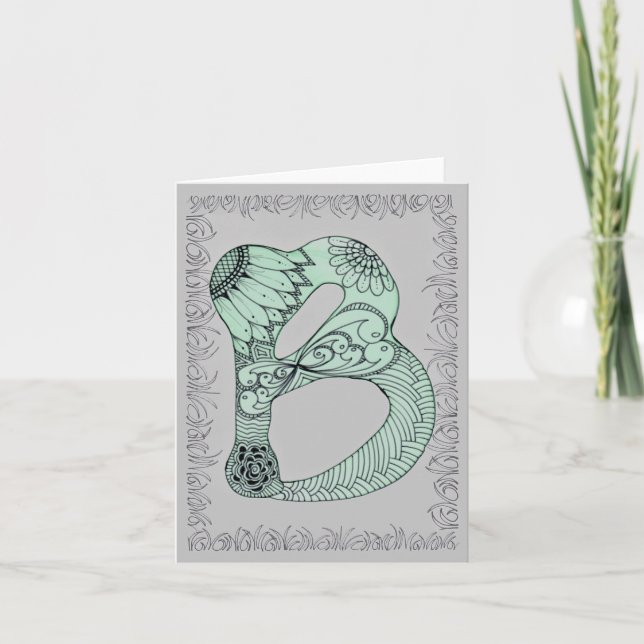 Cartão De Notas Alphabet Note Cards Carta B (Frente)