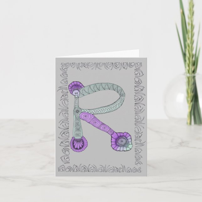 Cartão De Notas Alphabet Note Cards - Letra R (Frente)