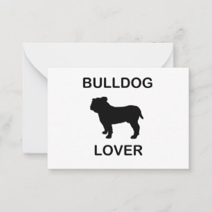 Cartão De Notas amante de buldogue