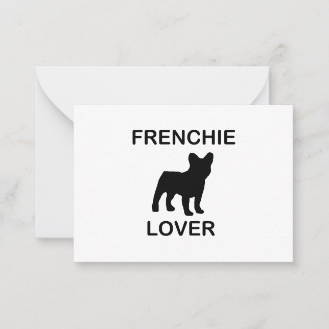 Cartão De Notas amante do frenchie (Frente)