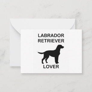 Cartão De Notas amante do labrador preto
