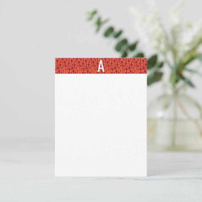 Cartão De Notas Amantes De Vinho Desenhado À Mão (Em pé/Frente)