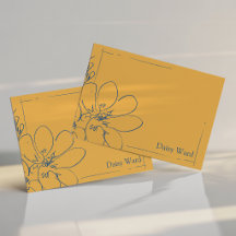 Amarela Personalizada Flor Silvestre Rústica Desen