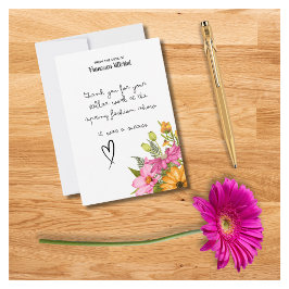 Cartão De Notas Amarelo Amarelo Floral Cor de Água Elegante Person