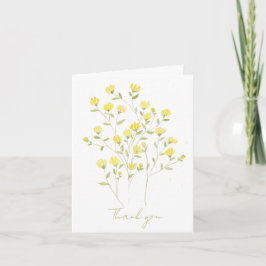 Cartão De Notas Amarelo-aquarela Flores