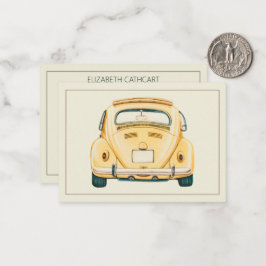 Cartão De Notas Amarelo Clássico Vintage Buggy Bug Car Personaliza