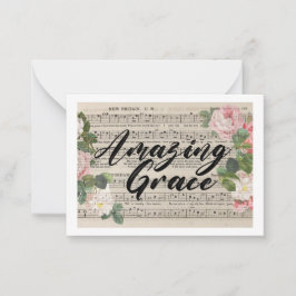 Cartão De Notas Amazing Grace - Partitura Original