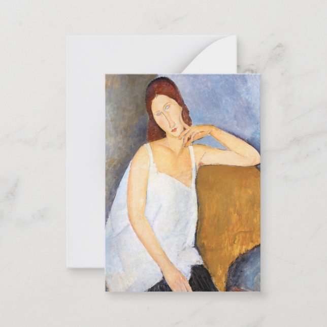 Cartão De Notas Amedeo Modigliani - Jeanne Hebuterne (Frente)
